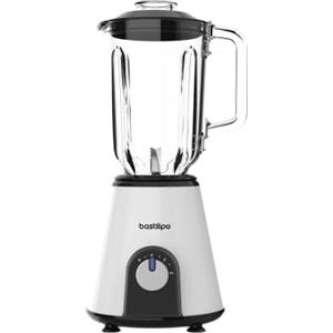 Bastilipo Frullatore BVA-800 B - Frullatore 800 W con 6 lame in acciaio inox e caraffa in vetro da 1,5 litri - 2 velocità con funzione Pulse
