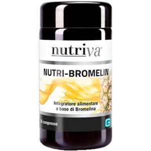 Nutriva Nutri-Bromelin 30 Compresse - Integratore Alimentare con Bromelina per Digestione e Benessere