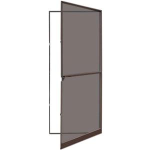 SANGIORGIO Zanzariera a Battente 1 Anta 100x240 cm Riducibile in Alluminio Marrone