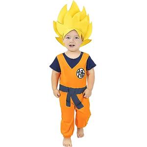 Funidelia | Costume Goku Bebè Dragon Ball per neonati Son Goku, Sfera del drago, Manga - Costume per neonati e accessori per Feste, Carnevale e Halloween - Taglia 12-24 mesi - Arancione