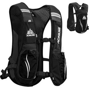 TRIWONDER Zaino Trail Running 5L Uomo Donna - Zaino Corsa Idratazione con Borraccia, Ultra Leggero Traspirante per Maratona Trekking Corsa Notturna (Fucsia - solo zaino senza borraccia)