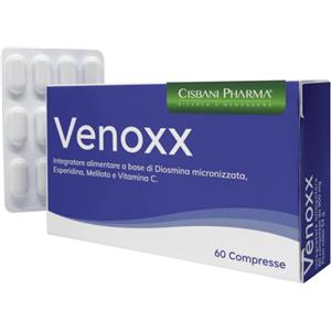 PHARMA INVESTMENT Venoxx 60 Compresse - Integratore con Diosmina, Esperidina, Meliloto e Vitamina C per il Benessere della Circolazione