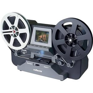 Reflecta Scanner Pellicole Super 8 - Normal 8: 3.53 MP CMOS, LED, Risoluzione 1440x1080p 20fps, Display LCD 2.4'', Scanner Diapositive Pellicola, USB 2.0, Senza Audio, Digitalizzazione HD MP4