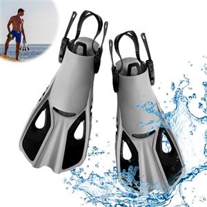 Udbrud Pinne da Snorkeling, Pinne Regolabili Pinne da Nuoto Antiscivolo Pinne da Immersione Uomini e Donne Pinne Corte per Lo Snorkeling, Immersioni, Il Nuoto (S/M)