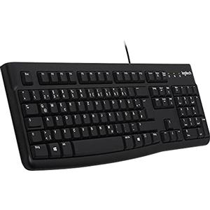 Logitech K120 Tastiera con Cavo per Windows, Layout Tedesco QWERTZ - Nero