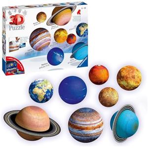 Ravensburger - Puzzle 3D, Il Sistema Planetario, per Adulti e Bambini 10+ Anni, Idea Regalo, 540 Pezzi