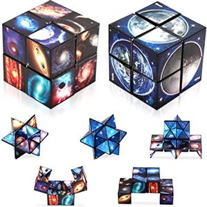 KATELUO Speed Cube Set, Speed Cube, Cubo Infinito, Cubo Velocità, 3D Puzzle Cubo, Puzzle Cube Giocattolo, Cubo Puzzle Durevole, Decompressione Giocattolo per Bambini (A)