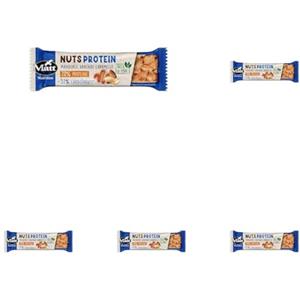 Matt Nutrition, Nuts Protein, Barretta Proteica Gusto Arachidi e Caramello, Barretta Ricca di Proteine e a Basso Contenuto di Carboidrati, Snack con Proteine Vegetali, Confezione da 190g