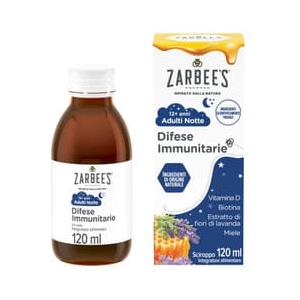 Zarbee's Difese Immunitarie Adulti Sciroppo 120 ml con Miele, Biotina, Vitamina D ed Echinacea