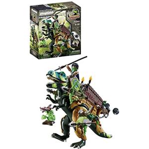 PLAYMOBIL Dino Rise 71261 T-Rex con Armatura Removibile e Dispositivo per il Lancio di Pietre - Giocattolo per Bambini dai 5 Anni