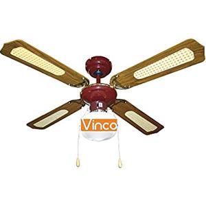 VINC0 Agitatore/Ventilatore da soffitto in legno noce scuro 1 lampada Vinco - 70919