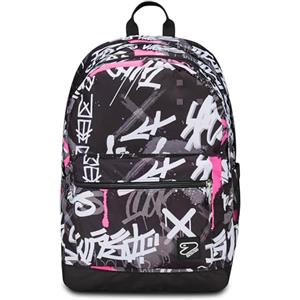 Seven Zaino Scuola Pro XXL Reversibile Detach The Double, Nero Fucsia, 3 Zaini in 1, Doppio Scomparto Con Auricolari Wireless, Tasca Porta PC e Tasca Porta Borraccia, Zaino Medie Superiori Ragazza