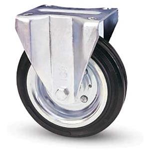eacommerce Ruote piroettanti industriali rotelle Piene Girevoli con Piastra per Carrelli Banchi da Lavoro Mobili (Ruota Fissa, 150 mm)