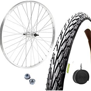 ECOVELO Cerchio Anteriore Ruota 28 28 x 1.75 + Copertone BiancoNero 700x35C + Camera d'aria per City Bike Stradale Trekking