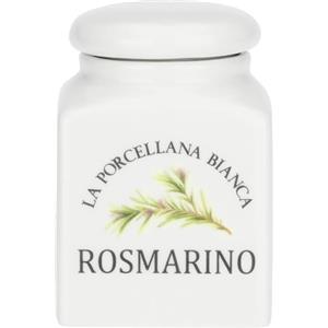 La Porcellana Bianca - Barattolo Conserva Rosmarino in Porcellana 175ml, Idoneo per Microonde e Lavastoviglie