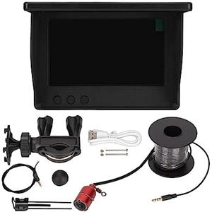 SHEHUALI Macchina fotografica subacquea per la pesca, Telecamera da pesca Kit telecamera da pesca subacquea con monitor LCD da 4,3 pollici IP67 impermeabile in profondità for attrezzi da pesca in barca sul lag