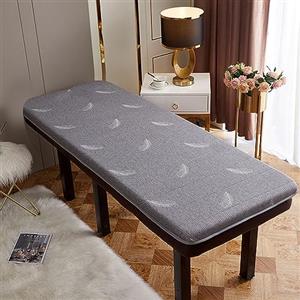 LXJDDLD Materasso Letto Termale Spesso 3/5cm,Topper Memory Foam per Lettino Massaggio Senza Fori,Testa Quadrata/Rotonda/Trapezoidale,Cuscinetto Protettivo per Viaggio Campeggio,Grey r,60x180cm 5cm