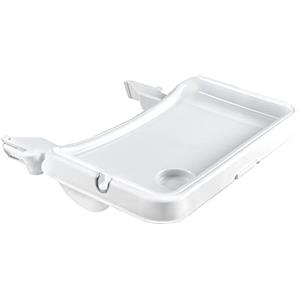 hauck Alpha Tray, Bianco - Vassoio Pappa 3in1 per Seggiolone Alpha+ e Beta+ - con Riduttore di Seduta, Bordo Rialzato e Portabicchiere - Regolabile in Profondità - Facile da Pulire