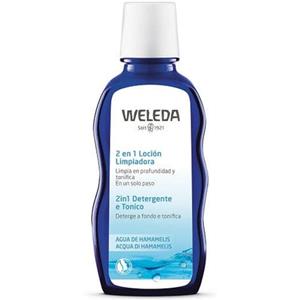 Weleda Latte & Tonico 2in1 - Detergente e Tonico Viso all'Acqua di Hamamelis, 100 ml