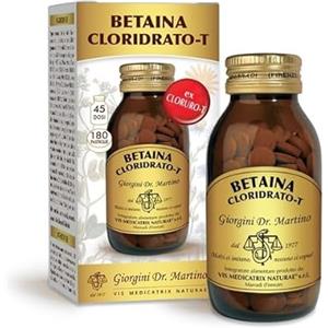 Dr Giorgini BETAINA CLORIDRATO-T 90 g (180 pastiglie da 500 mg), Dr. Giorgini