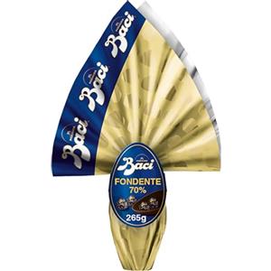 Perugina BACI PERUGINA Uovo di Pasqua 2024 Cioccolato Fondente Extra 70% con Sorpresa e 4 Cioccolatini 265g