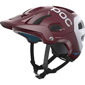 POC Tectal Race SPIN, Casco da Bici, XS-S (51-54 cm), Bordeaux/Bianco (Propylene Red/Hydrogen White Matt)