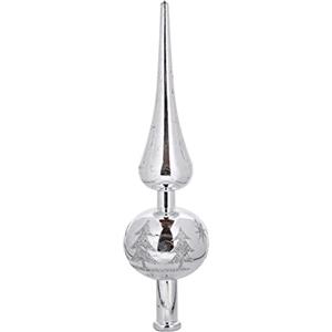 KATELUO Puntale per Albero di Natale, Christmas Tree Topper, Cima Albero, Decorazione Natalizia (Argento)