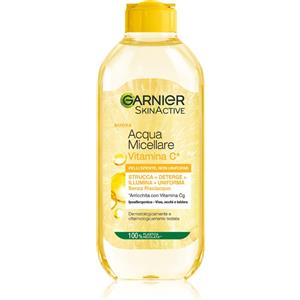Garnier Acqua Micellare Tutto in 1 con Vitamina C - Struccante e Detergente Illuminante per Pelli Spente e Non Uniformi, 400 ml