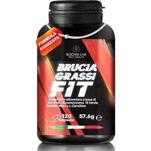 ROCHSI LAB Brucia Grassi Potenti Veloci Drenante Forte Dimagrante Con Glucomannano Garcinia Cambogia Carnitina 120 Capsule per Dimagrire Veloci e Efficaci Donna Uomo Integratori dimagranti Made In Italy