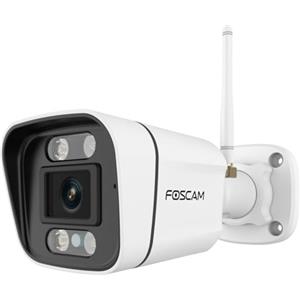 Foscam V8P Telecamera di Sicurezza WiFi Dual Band 4K 8MP con Faro Integrato, Sirena, Visione Notturna e Rilevamento di Persone e Veicoli