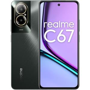 realme C67 smartphone 4G, 6+128GB, Fotocamera da 108MP con Zoom 3X In-sensor, Processore Snapdragon 685 6nm, Ultra sottile con uno spessore di 7,59 mm, Batteria massiva da 5000 mAh, Black Rock