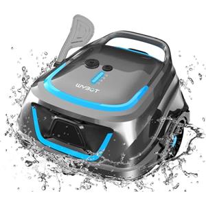 WYBOT Pulitore per Piscina Cordless con 120 Minuti di Pulizia a Ricarica Rapida in 2,5 Ore, LED Indicatore, Robot Piscina Fuori Terra con Doppia Filtrazione