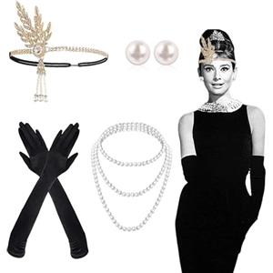 Yiichiy Accessori Anni '20, Accessori Anni 20 Donna Costume, Charleston Accessori Flpaper Grande Gatsby Accessori Donna, Halloween Accessori Charleston Abito Anni '20, Vestiti Anni 20 Costume