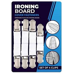 HOUSEHOLD Set di 4 fascette elastiche per asse da stiro