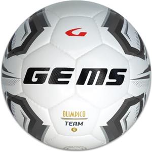 GEMS UN06-0310 OLIMPICO TEAM UNISEX Pallone da calcio BIANCO/NERO Taglia 5