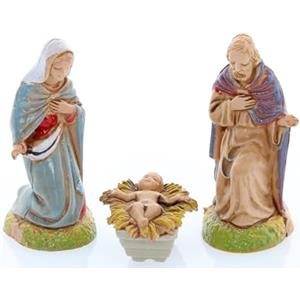 Moranduzzo Natività 3 Pastori per Presepe da Cm 6 Scala 1:32 - Statuine Presepe Indistruttibili - Stile 700', Pittura Rifinita a Mano, Prodotto Ufficiale, Made in Italy, Scultore M. Landi