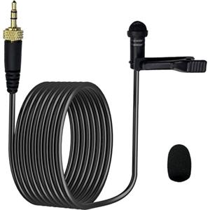 MICMXMO Lavalier Lapel Microfono 3,5 mm per Sennheiser Wireless System Bodypack Trasmettitore Unidirezionale Condensatore Lapel Mic Perfetto per YouTube, Intervista, Podcast, 1,5 m