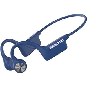 SANOTO Cuffie Conduzione Ossea Bluetooth 5.3,Open Ear Auricolari Conduzione Ossea Wireless IPX5 Cuffie Bluetooth Sport Impermeabili e Antisudore Adatte per Corsa Ciclismo Fitness Ufficio