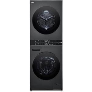 LG WashTower WT1210BBF Colonna Bucato Unificata, Lavatrice Classe A -10% 12 kg e Asciugatrice Classe A+++ 10kg, Pannello Unico, TurboWash360, Lavaggio a vapore, Pompa di calore, Wi-Fi, Nera