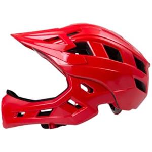 rockible Casco da Bicicletta per Bambini, Casco Integrale E Mezzo Casco Commutabili, Comodo Casco da Bici da Strada, Casco da Bicicletta per La Guida, Rosso