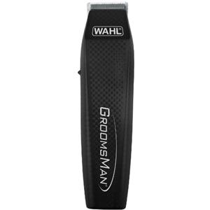 Wahl Groomsman Battery All-in-One, rasoio a batteria tutto in uno, multigroomer per uomo, regolabarba, regolabarba per uomo, set per la cura e rifinitura del corpo, 3 testine intercambiabili, nero