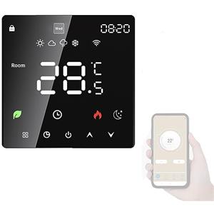 Weytoll Termostato WiFi per riscaldamento ad acqua/caldaia, Weytoll Termostato da parete intelligente WiFi alimentato a 220 V, funzione di programmazione, telecomando APP per telefono