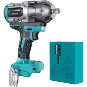 TASDISE Avvitatore a Impulsi 1/2 1200 Nm, Ad Impulsi a Batteria Brushless, Compatibile Con Makita 18 V, 4 Velocità, a Massa Battente per Auto, Senza Batteria