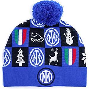 Inter Cappellino di Natale, Xmas 2021_Beanie, Berretto Unisex, Adulto, Taglia Unica, Blu