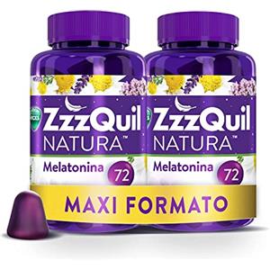 Zzzquil Natura Integratore Per Il Sonno, Con Melatonina Per Dormire Ed Estratti Di Lavanda, Valeriana E Camomilla. Maxi Formato 2X72 Pastiglie Gommose