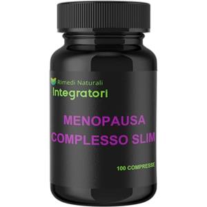 RIMEDI NATURALI INTEGRATORI Menopausa Complesso Slim 100 Compresse - Peso, Vampate, Antiossidante, Detox, Benessere Mentale - Kudzu Trifoglio Rosso Actaea Moringa Agnocasto Dioscorea Verbena Salvia