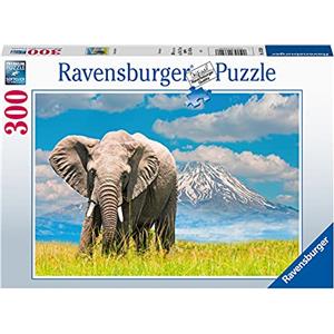 Ravensburger - Puzzle Elefante Africano, Collezione Puzzle Moments, 300 Pezzi, Puzzle Adulti - Esclusiva Amazon