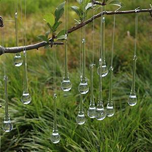 DAHI 12 Pezzi Set di decorazioni per albero di Natale, ghiaccioli in vetro, da appendere, Gocce di ghiaccio, palline di Natale in vetro (10x2cm).