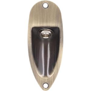 CDQL Piastra Presa Jack Ingresso Uscita Chitarra Stile Barca, Parti di Ricambio per Chitarra Elettrica Colore Bronzo 6,35 Mm con Viti per Jack Fender Strat Stratocaster (GT47 Scarico