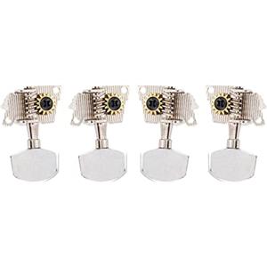 Fdit Ukulele Tuning Peg, Ukulele in stile classico Parti di ricambio Silver Ukulele Machine Head, per Ukulele Guitar Maintenance Tuning Strings